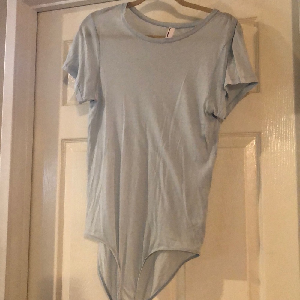 Baby blue American apparel bodysuit